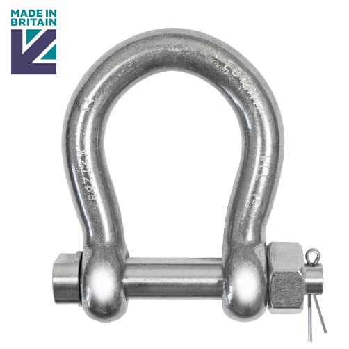 Stainless Steel Safety Bow Shackle with E Type Pin